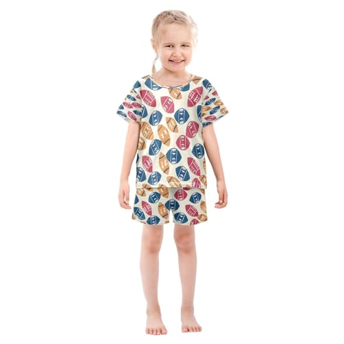 senya Short Sleeve Pajamas Sets Summer Cotton Sleepwear Yellow Red Rugby3