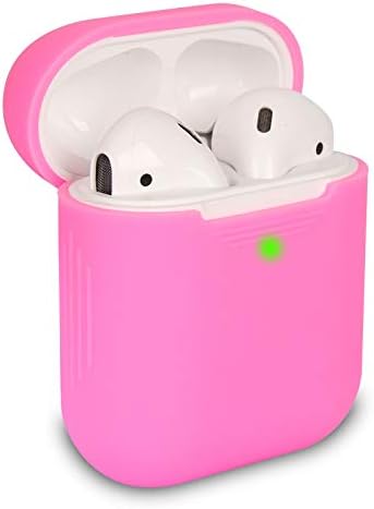 Airpods Case Cover Compatible with AirPods 2&1, KOKOKA Silicone Shockproof Airpods Case Cover [Front LED Visible] Dark Green