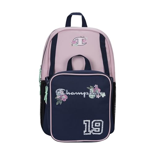 Champion Kids' Mode Backpack and Lunch Box Set, Rose/Navy, One Size by Champion - Used condition - Image 2