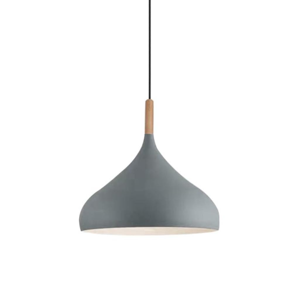 Lámpara colgante de techo moderna para isla de cocina y comedor gris de madera