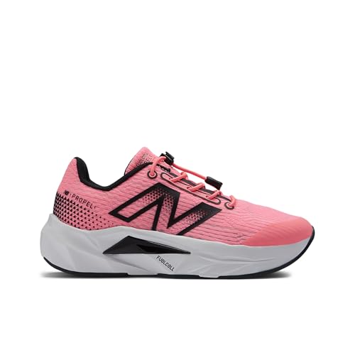 New Balance FuelCell Propel V5 Bungee Running Shoe, Ultra Pink/Black, 13.5 Wide US Unisex Little_Kid by New Balance - Used condition - Image 2