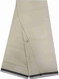 Kolakeer™ Men's Cotton Lungi - Easy-to-Wear Stitched Solid Color Mundu Kaili Saaram Sarong Lungi - 2.10 Mtrs...