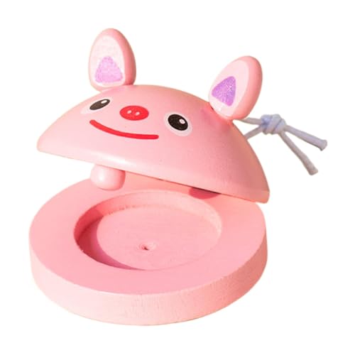 Befeixue Castagnettes à Doigts en Bois,castagnettes à Main | Planche à Clap de Doigt à Motif Animal Mignon avec Ficelle - Jouets d'éducation précoce pour garçons et Filles à partir de 3 Ans,