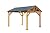 Fir Wood Carport Pavilion Gazebo, Shade, Rain, Hard Top Steel Metal Roof, All Weather Protected, with Galvanized Steel Roof, Wooden Frame,Shipping Within The US