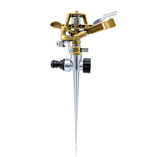 Pulsationssprenger,Metall Impulsregner,Rasensprenger Garten,Garten Sprinkler,Impulsregner Große Flächen,Gartensprenger Ideal für Gärten,Rasenbewässerung und Landwirtschaftliche Flächen