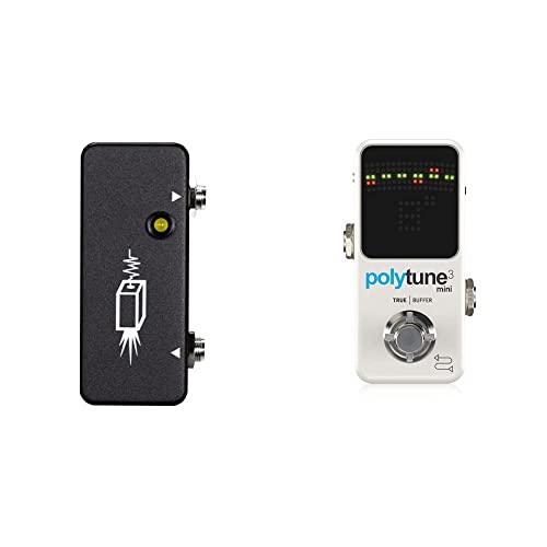 JHS Pedals Little Black Buffer Guitar Signal Buffer and TC Electronic POLYTUNE 3 MINI Tiny Polyphonic Tuner with Built-In BONAFIDE BUFFER