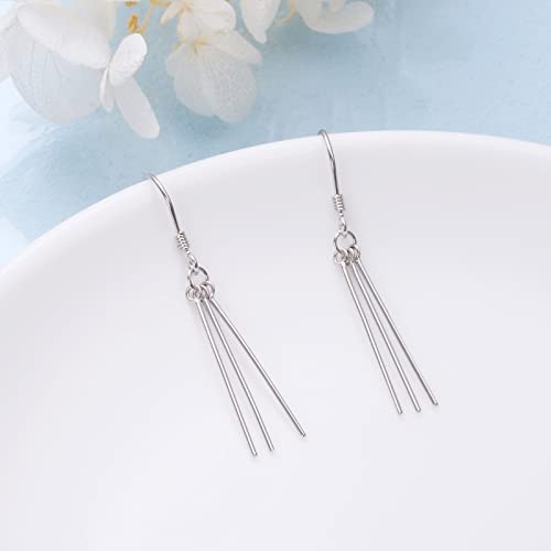 S925 Sterling Silver Vertical Bar Dangle Drop Zoro Earrings For Women Teen Girl Jewelry #TOP3