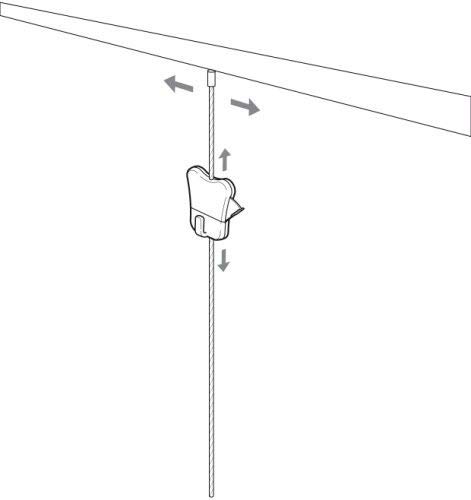 STAS Zipper - 20 Pack Picture Hanging Hooks for Perlon Cords or Steel Cables or Wires