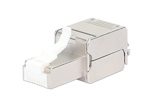 Intellinet Cat6a 10G RJ45 Field Plug Shielded and Tool-Free, gold