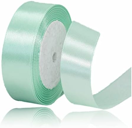 Gold Satin Ribbon 25mm x 23 Meters, Solid Color Fabric Present Ribbon for Crafting, Gift Wrapping, Bows Making, Floral Arrangement, DIY Sewing Projects, Bridal Bouquet and Festival Decoration
