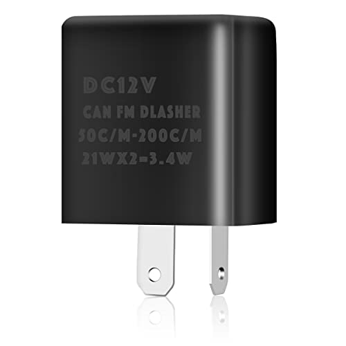 1 relé intermitente ajustable de 2 polos para motocicleta, 12 V, para vehículos, coches, motos, color negro