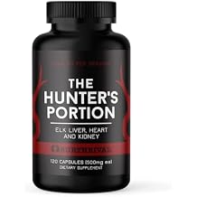 Surthrival The Hunters Portion Premium Elk Organ Blend - Elk Organ, Liver, Heart, Kidney Supplement Capsules - Derived from US Sourced Free Range Elk - 120 Capsules 500mg Each
