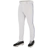 Champro Triple Crown 2.0 Tapered Bottom Baseball Pants with Braid, Adult Small, White, Royal