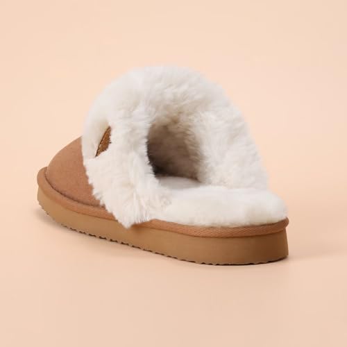 LBF Fuzzy Western Slippers for Women Comfy Winter Fluffy House Cowgirl Boot Slippers with Memory Foam Indoor Outdoor Square Toe3