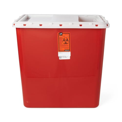 Sharps Containers, Red, Sliding Lid, 12 gal.,1,Each,MDS705212SLH