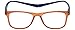 Magz Astoria Blue Light Filter Reading Glasses +1.50 Orange Blue Men/Women Neck Hanging Magnetic Snap Rear Connecting Frame