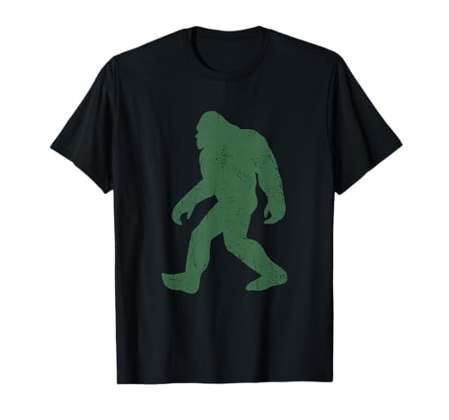 Silhouette retrò Bigfoot Walking Sasquatch Cryptid Vintage Maglietta