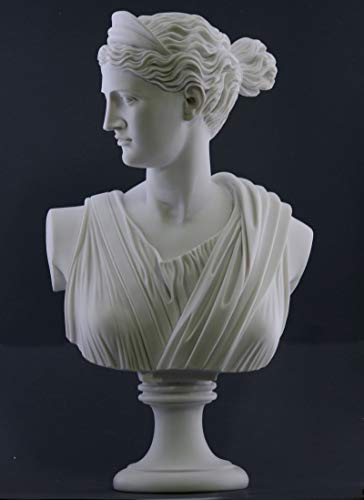 Artemis Diana Bust Head Greek Roman Goddess Statue Handmade Sculpture 19.88 Inches #TOP1