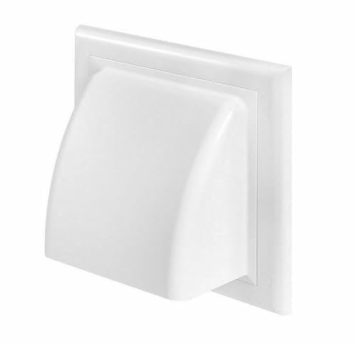 Venture Sales Ltd White Air Vent Grille Gravity Flap External Ducting Ventilation Cover 150Mm 6" (Ko 150-30)