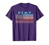 Vintage Sunset American Flag Fiat, Kansas T-Shirt