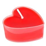 Depory Kerze Teelicht Liebe Herz Kerze schwimmend rauchfrei romantische Kerze Duftkerze für Valentinstag Hochzeit Dekoration Party Gastgeschenke rot