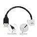 PNGKNYOCN 8mm USB LED Light Strip Connector USB to 2-Pin 8mm Wide solderless Light Strip Clip for 3528 5050 LED Light Strips(6-Pack)