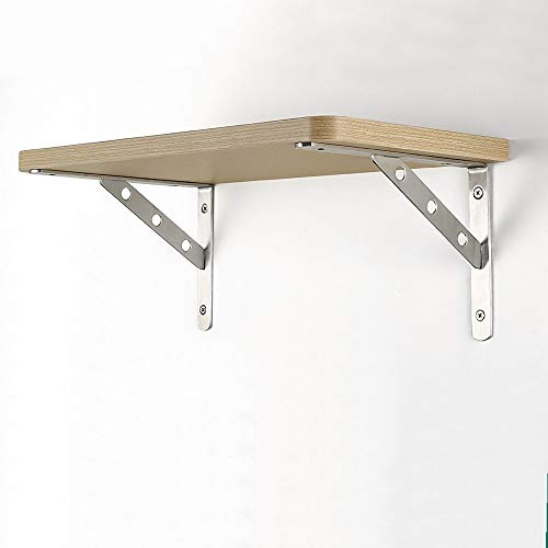 Supports étagères flottantes triangle acier inoxydable support mural Han - 7