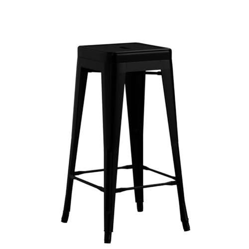 Counter Height Bar Stools Set of 4 Stackable Barstools Kitchen Counter Stool Bar Stools 30 Inches Indoor Outdoor Stool Metal Bar Stools Moden Dining Chair by FDW - Image 4