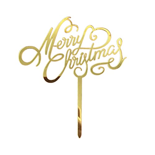 Décoration de gâteau pour Noël, choix de décoration de cupcake en acrylique mignon et sûr, ensemble de décorations de dessert Noël, choix de cupcakes de vacances scintillants pour la décoration de fou Cover