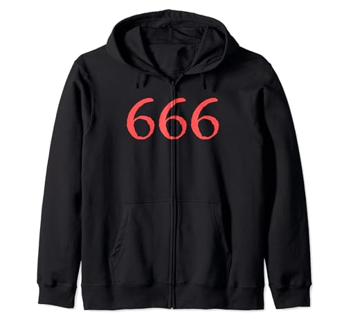666 Número del Diablo Satánico, Anticristo y Satanás Sudadera con Capucha
