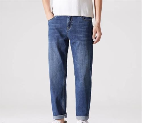 Men's Stretch Jeans Slim Straight Regular Fit Denim Pants Trousers2