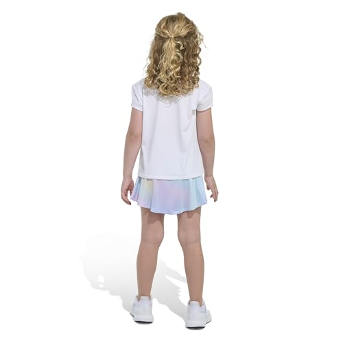 Image of adidas Girls' Pleated Tee Shirt and Aop Flounce Skort Set