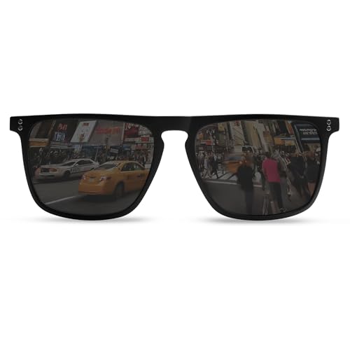 Image of VANLINKER Polarized Square Sunglasses for Men Women Dark Shades with UV Protection for Driving VL9748