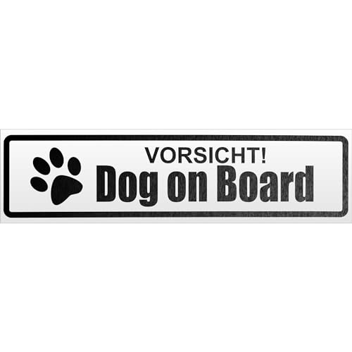 Kiwistar Magnetschild Vorsicht! Dog on Board 30cm reflektierend