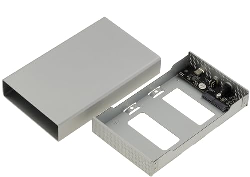 KALEA-INFORMATIQUE Metalowa obudowa do dysku SAS 2,5 lub 3,5 z złączem SFF-8482, połączenie USB3.2 Gen 2x1 10G i zasilanie 12 V 3 A