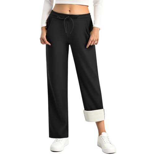 Women's Fleece-Lined Wide-Leg Sweatpants - 12.59 w/ Code + 30% Off Code ZMKG22QU - image 1