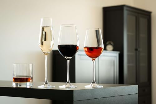 DIAMANTE Red Wine Glasses Pair - ‘Auris’ Collection Undecorated Premium Crystal - Set of 2 - Image 5