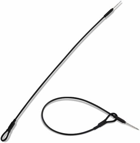 100 Security Lanyard Wire Loop to Pin Black for Mini Tag EAS Loss Prevention Antishoplifting Systems