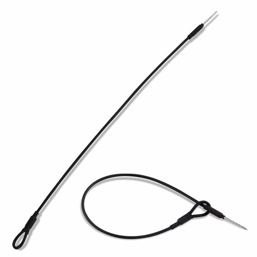 100 Security Lanyard Wire Loop to Pin Black for Mini Tag EAS Loss Prevention Antishoplifting Systems