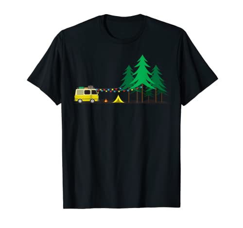 Carpa Camper Campfire Nature Camping Camiseta Camiseta