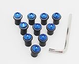 VITCIK Tuercas para parabrisas para motocicleta CBR 900 RR 919 1998 1999 CBR 900 RR 919 98 99 aluminio anodizado azul