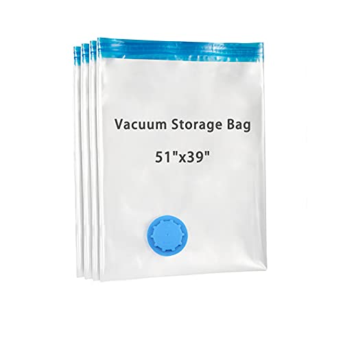 Terdewe Vacuum Storage Bags,Space Saver Bags, Vacuum Seal Bags (4 Pack-Jumbo 51 x39 )