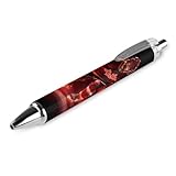 Material: este bolígrafo extensible está hecho de material de policarbonato, que es resistente y duradero con una larga vida útil. La escritura es suave, la sensación es cómoda y es muy adecuada para escribir. La interesante impresión hace que tu bolígrafo destaque.