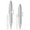Cross X Refillable Gel Ink Rollerball Pen, Chrome Appointments, Includes Branded Retail Packaging - Graphite Grey