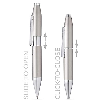 Cross X Refillable Gel Ink Rollerball Pen, Chrome Appointments, Includes Branded Retail Packaging - Graphite Grey