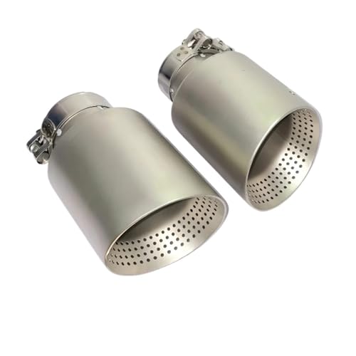 Tuyau voiture décoration silencieux inox mat 63mm pour masquer l'oxydation arrière