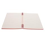 HONITANO Vintage Musik notizbuch mit Schmalem Fünf linien system Abnehmbares Ringbuch Manuskriptpapier für Geeignet für Gitarre und Klavier Professionelles Notenheft Rot