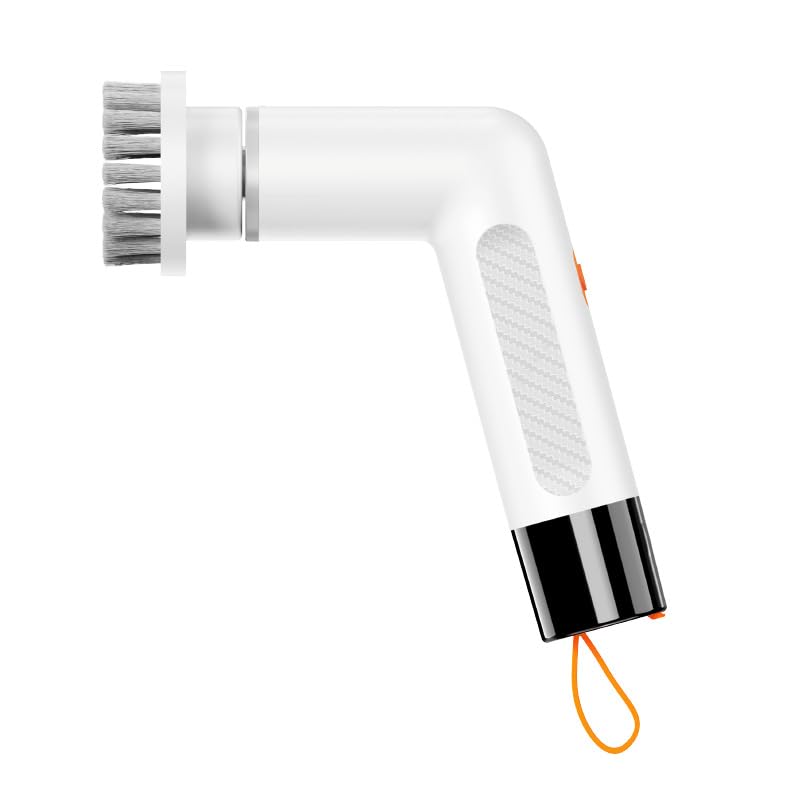 ZAYUI® Cepillo de limpieza eléctrico giratorio eléctrico con rotación de alta velocidad, múltiples cabezales de cepillo para una limpieza versátil, diseño impermeable, carga tipo C y batería de larga