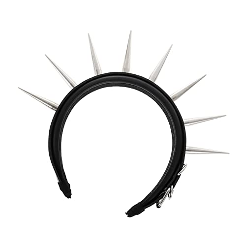 WOONEKY リベットデザイン メタルヘアバンド コスプレ用 フェスティバル パーティー カーニバル 向け 軽量 耐久素材 音楽イベント 仮面舞踏会 ダンスショー 髪飾り