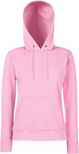 Image of Fruit of the Loom Lady Fit Hooded Sweatshirt Light Pink XS